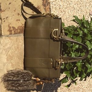 GUCCI Leather Crest Smilla Satchel Handbag